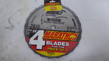 Load image into Gallery viewer, Marathon 2P12327 Pack of 4 Circular Saw Blade 24 Tooth 7-1/4&quot;
